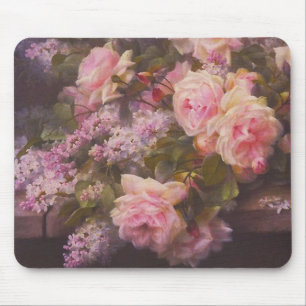 Tapis De Souris Roses victoriens et Lilacs