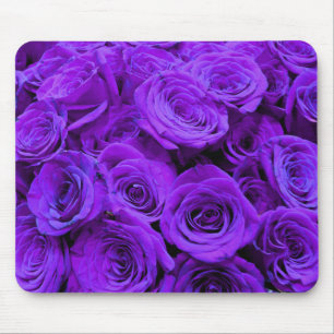 Tapis De Souris roses violet romantique, joli bouquet de rose