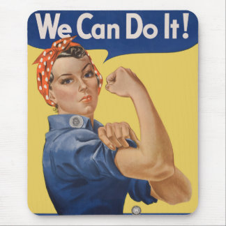 Tapis De Souris Rosie la riveteuse patriotique vintage, nous pouvo