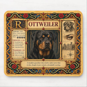 Tapis De Souris Rottweiler, Art du Bestiaire Médiéval
