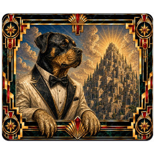 Tapis De Souris Rottweiler, Chien Art Déco