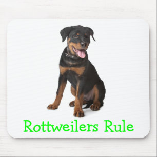 Tapis de souris Rottweiler Règles Chien Chiot