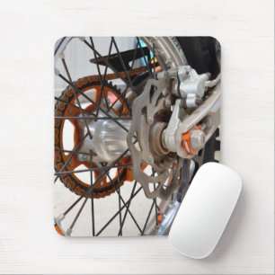 Tapis de souris Roue de moto tout-terrain Pignon