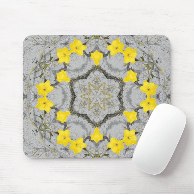 Tapis De Souris Roue d'harmonie de jonquilles  (Avec souris)