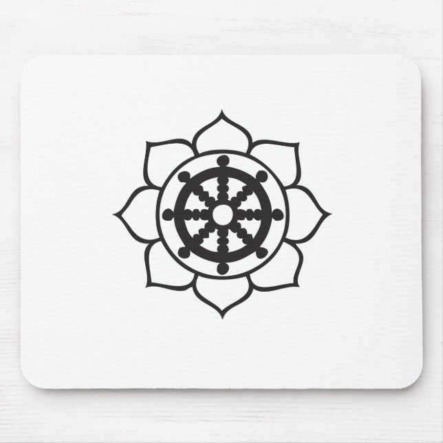 Tapis De Souris Roue Lotus de Dharma (Devant)