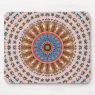 Tapis De Souris Roue Mandala Marron...