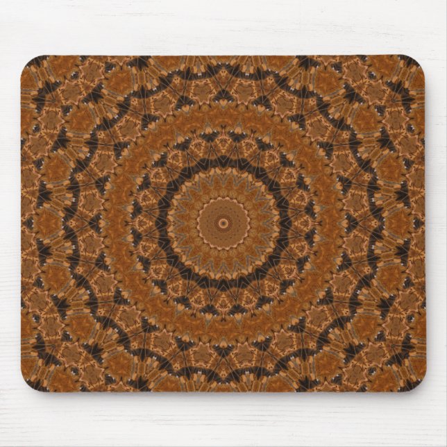 Tapis De Souris Roue Mandala Marron (Devant)