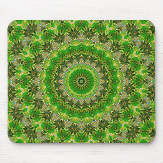 Tapis De Souris Roue Mandala Verte (Devant)