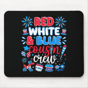 Tapis De Souris Rouge blanc & bleu 4 juillet intérieur de l'éq
