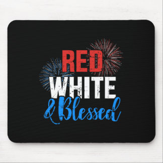 Tapis De Souris Rouge Blanc Bénis pour la fête de l'indépendance d
