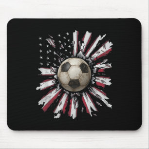 Tapis De Souris Rouge-blanc-bleu Football Explosion Grunge Street