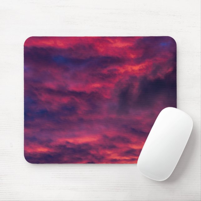 Tapis De Souris rouge d'août (Avec souris)