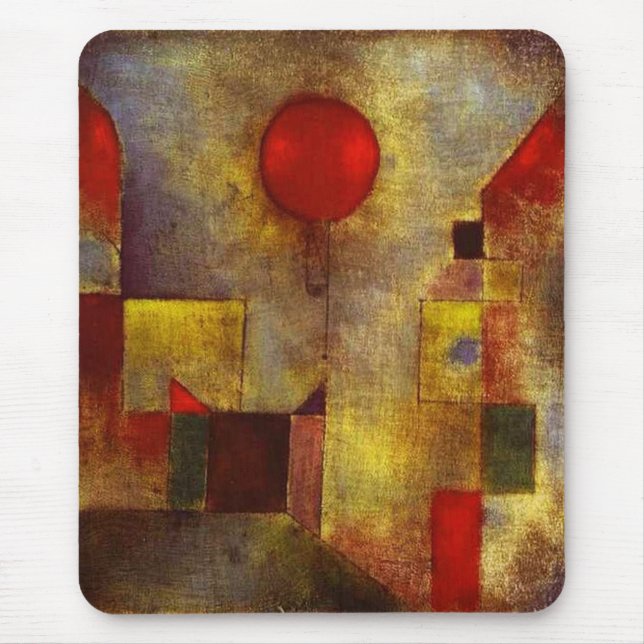 Tapis de souris rouge de ballon de Paul Klee (Devant)