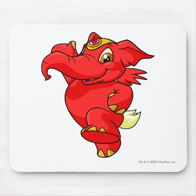 Tapis De Souris Rouge d'Elephante (Devant)