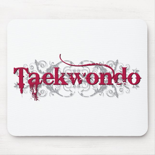 Tapis De Souris Rouge du Taekwondo (Devant)
