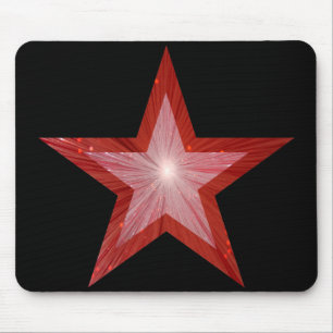 Tapis De Souris Rouge étoile mousepac noir