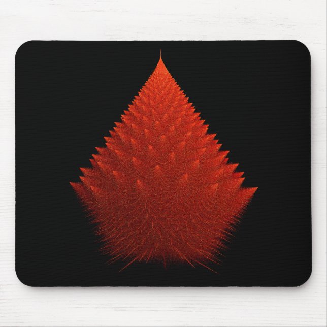 Tapis De Souris Rouge Incendia Script Fractale (Devant)
