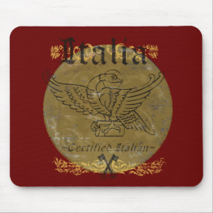 Tapis de souris rouge italien certifié Italie