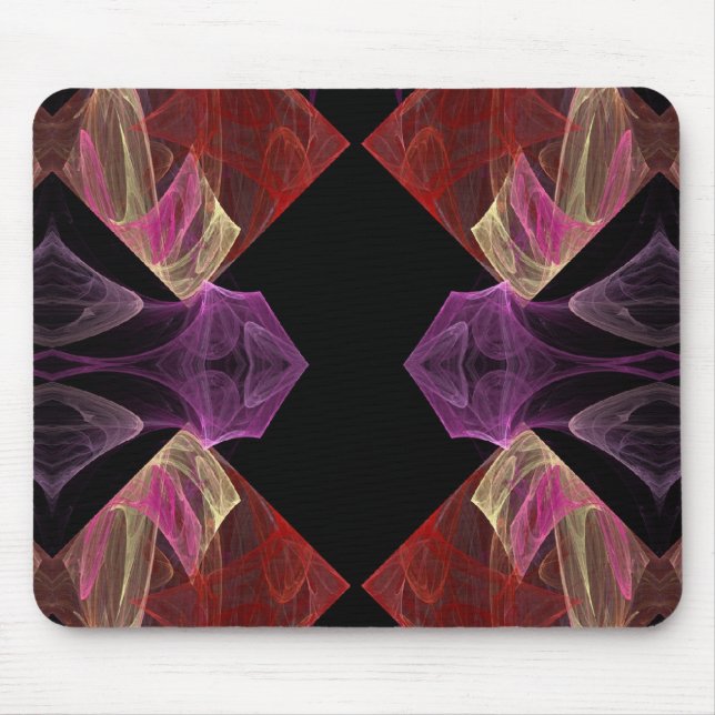 Tapis De Souris Rouge n Violet Fractal Mousepad (Devant)