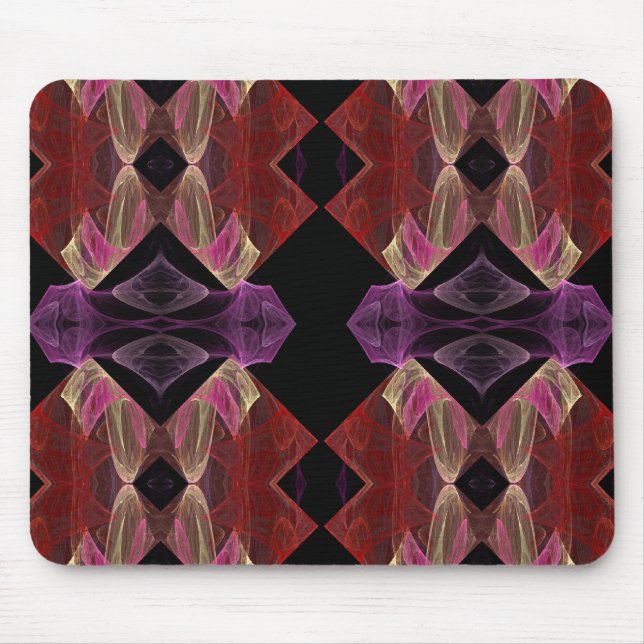 Tapis De Souris Rouge n Violet Fractal Mousepad (Devant)