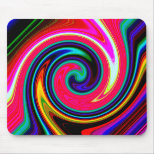 Tapis De Souris Rouge Neon rétro de wirl