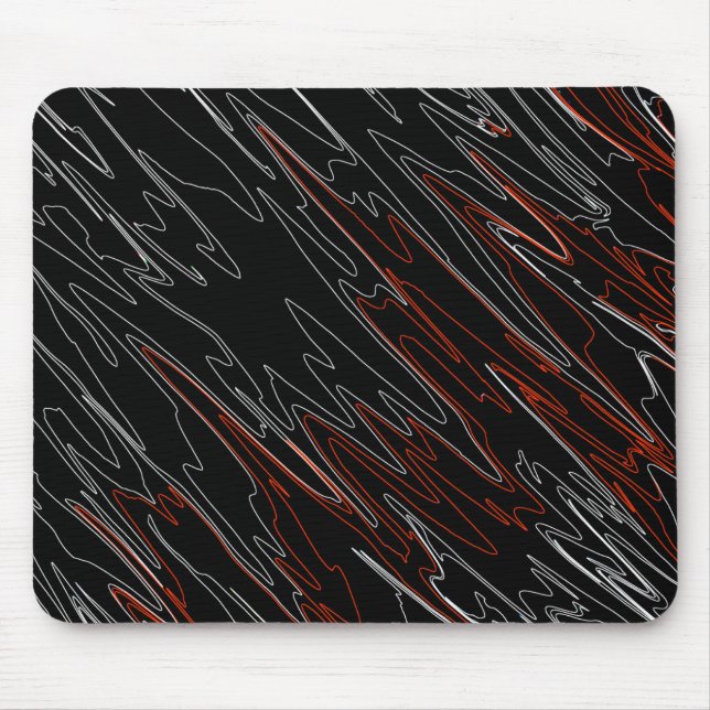 Tapis De Souris Rouge noir marbré (Devant)