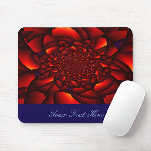 Tapis De Souris Rouge noir Pétale (Avec souris)