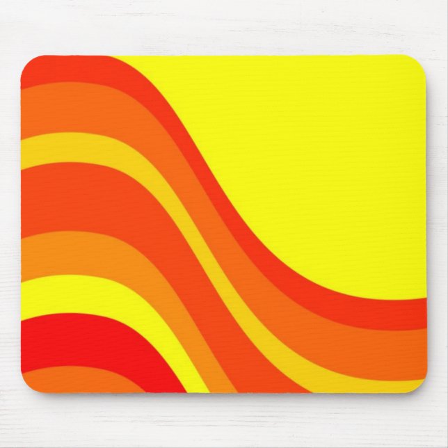 Tapis De Souris Rouge Orange et Jaune (Devant)