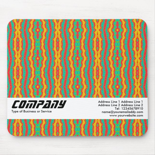 Tapis De Souris Rouge orange et vert, Affaires (Devant)