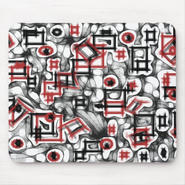 Tapis De Souris Rouge partout (Devant)