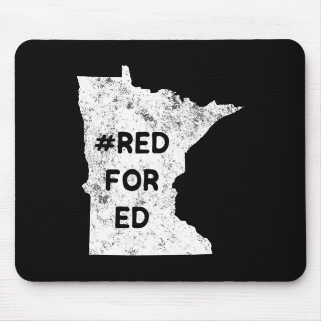 Tapis De Souris Rouge pour Ed Minnesota Enseignant Éducation Publi (Devant)