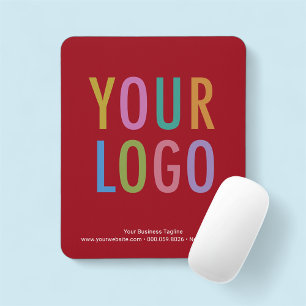 Tapis de souris rouge pour entreprise personnalisé