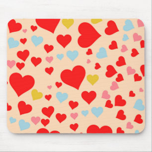 Tapis De Souris Rouge rose Bleu Coloré Simple Coeur Motif Y2K