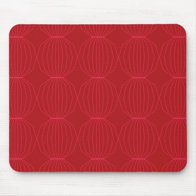 Tapis De Souris Rouge, rose, cool, unique, tendance, art décoratif (Devant)