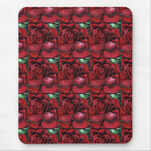 Tapis De Souris "Rouge, rouge, Rose" Floral Mousepad