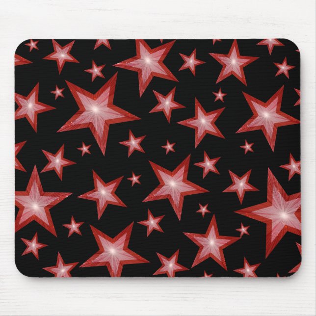 Tapis De Souris Rouge Stars mousepad noir (Devant)