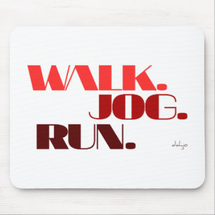 Tapis De Souris ROUGE WALK JOG RUN (police CHUNKY)