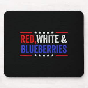 Tapis De Souris Rouges, Blancs Et Myrtilles Patriote Dom 2025