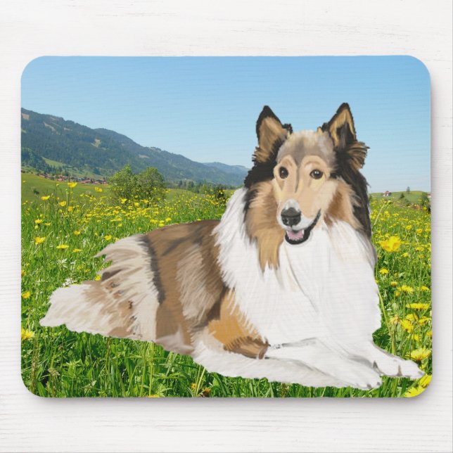 Tapis De Souris Rough Collie (Devant)
