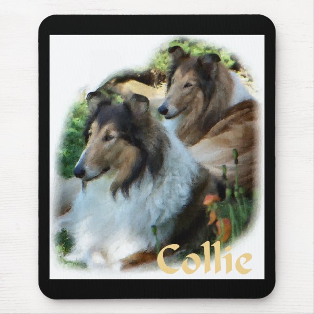 Tapis De Souris Rough Collie Art Don (Devant)
