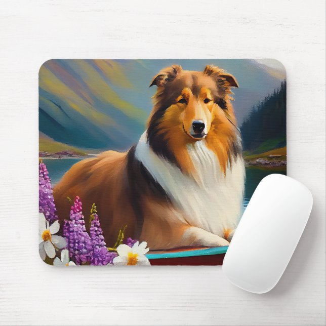 Tapis De Souris Rough Collie sur une pagaie : une aventure Pittore (Avec souris)