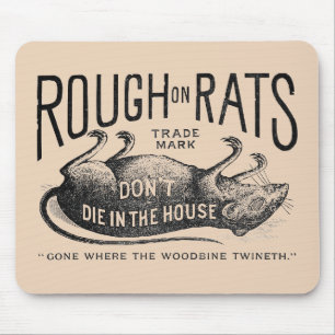 Tapis De Souris "Rough on Rats Publicité"