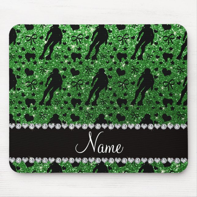 Tapis De Souris Rouleau vert nommé fait sur commande Derby de (Devant)