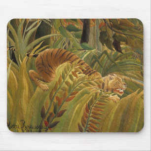 Tapis De Souris Rousseau Jungle Tropical Tiger Art