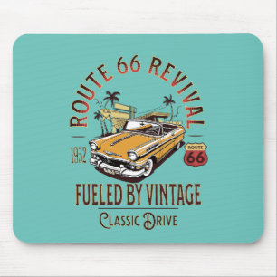 TAPIS DE SOURIS ROUTE 66 REVIVAL - ALIMENTÉ PAR VINTAGE - BEL AIR