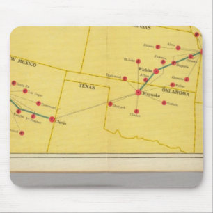 Tapis De Souris Route aérienne de Los Angeles à Columbus