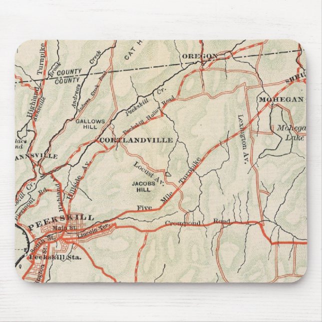 Tapis De Souris Route des vélos à New York et au Connecticut 5 (Devant)