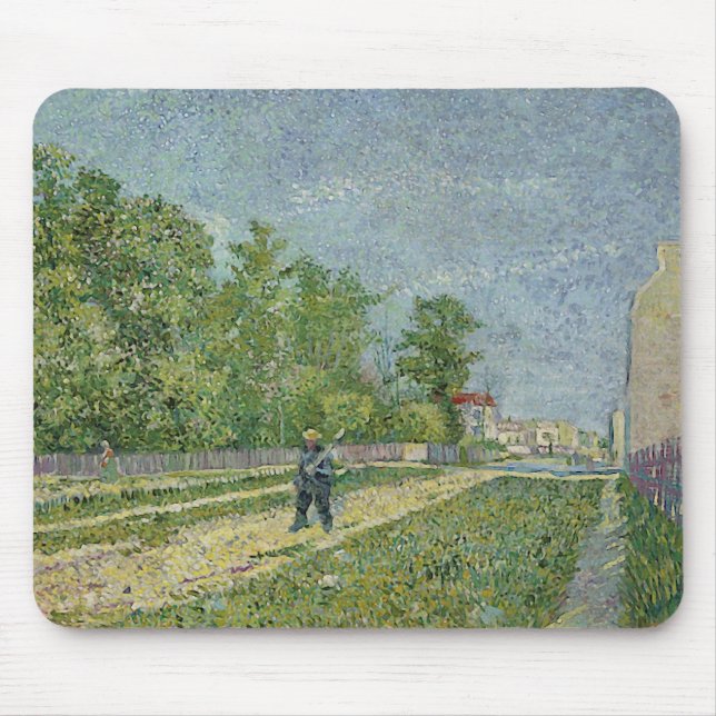 Tapis De Souris Route, Épaule paysanne, Art Plat Van Gogh (Devant)