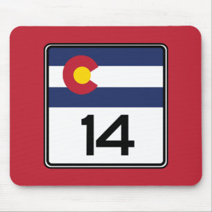 Tapis De Souris Route nationale 14, le Colorado, Etats-Unis