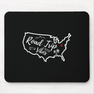 Tapis De Souris Route Vibes Carte Usa Famille Ami Fille Voyage Va
